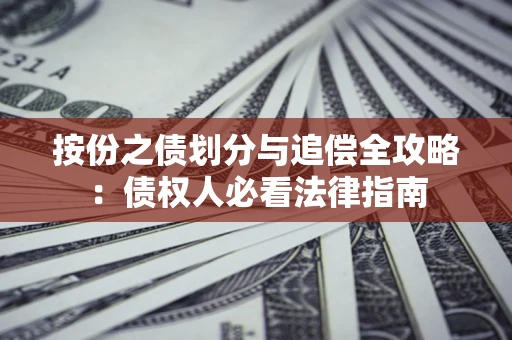济南按份之债划分与追偿全攻略：债权人必看法律指南