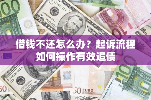 济南借钱不还怎么办？起诉流程如何操作有效追债
