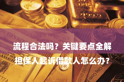 济南

担保人起诉借款人怎么办？流程合法吗？关键要点全解析
